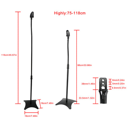 Universal Surround Sound Adjustable Height Speaker Stands Set Of 4 Speaker