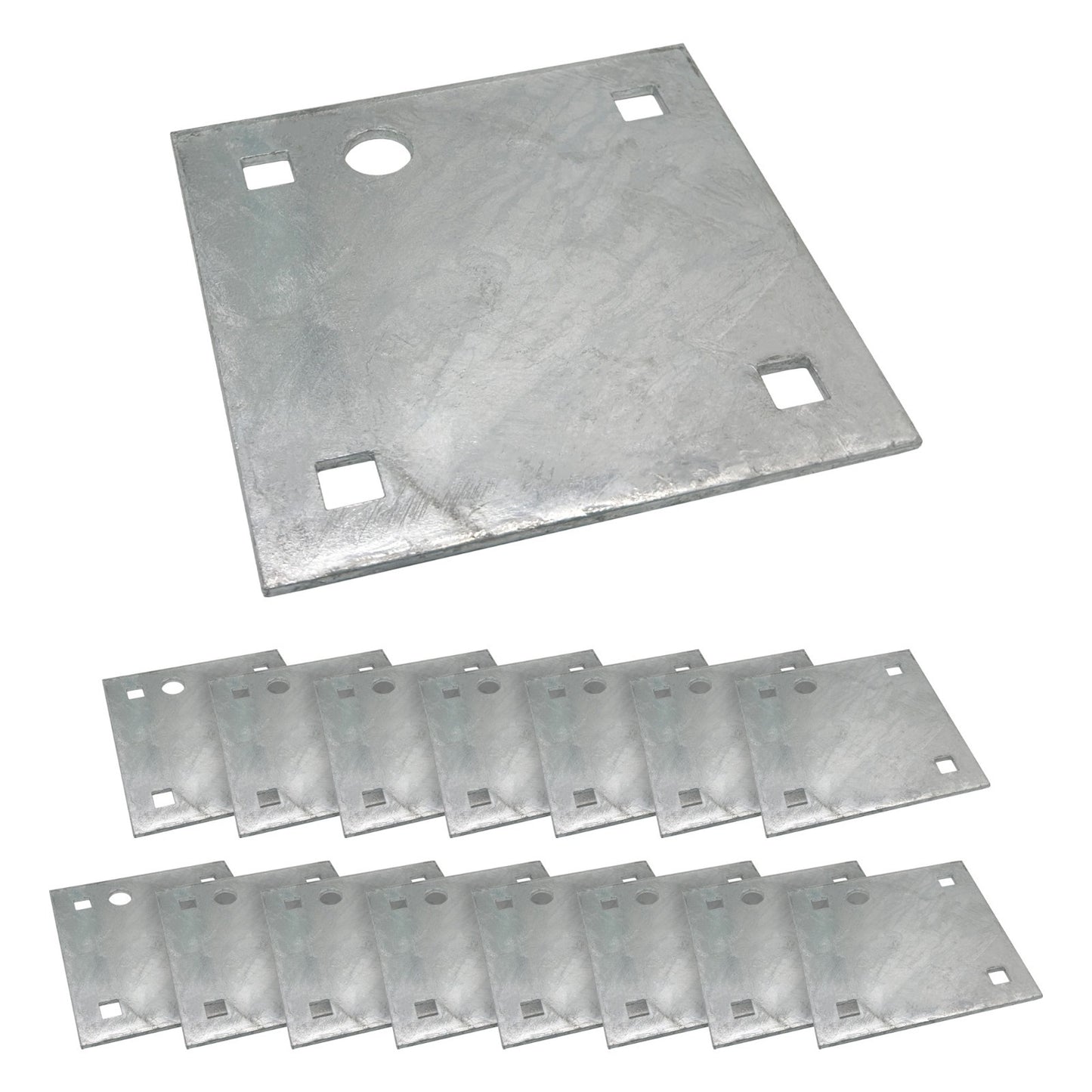 Stationary & Floating Dock Backer Plates 5"x5" Heavy-Duty Galvanized Steel (16)