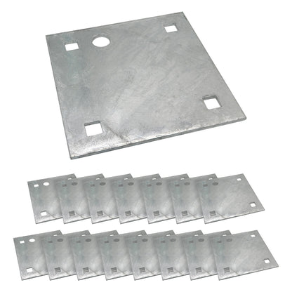 Stationary & Floating Dock Backer Plates 5"x5" Heavy-Duty Galvanized Steel (16)
