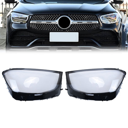 Fit For 2019-2022 Mercedes-Benz W253 X253 C253 Headlight Lens Covers Left+Right