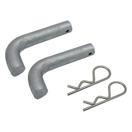 Solid Spare Floating Dock Hinge Connector Pin 3-1/4" x 3/4" Heavy-Duty Galvanized Steel (2)