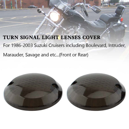 Turn Signal Light Lens Cover For Suzuki Cruisers Intruder 1400 VX800 Smoke UE