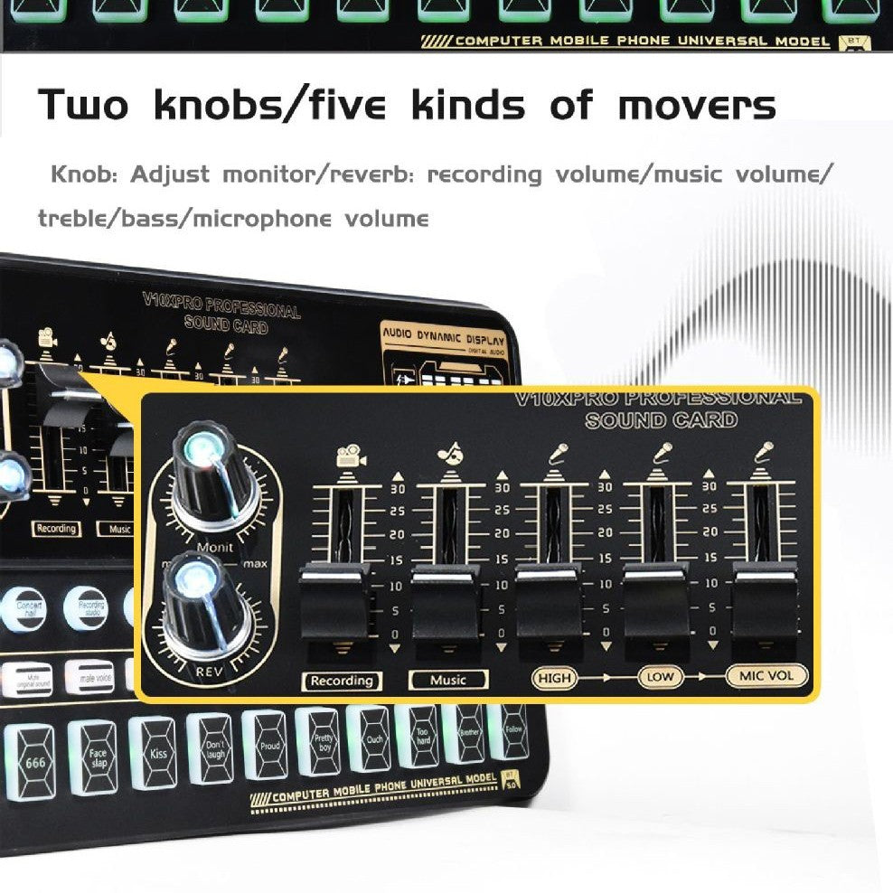 V10 Sound Card Live Sound Card Mobile Phone Karaoke Computer Live Broadcast #8