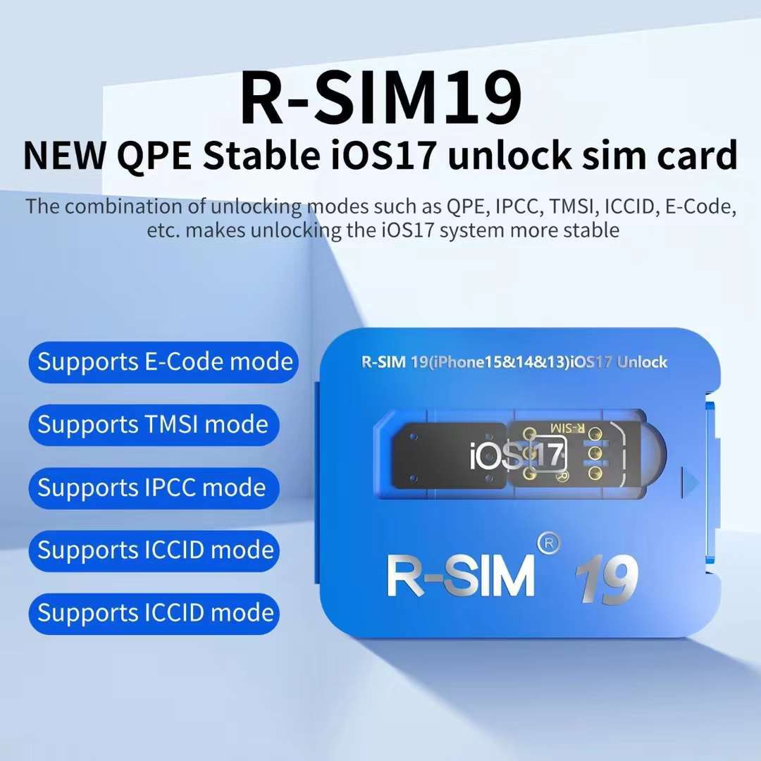R-SIM 19 NEW QPE Stable IOS17 Unlock SIM Card for iPhone 15/14 Pro MAX 13 Pro 12