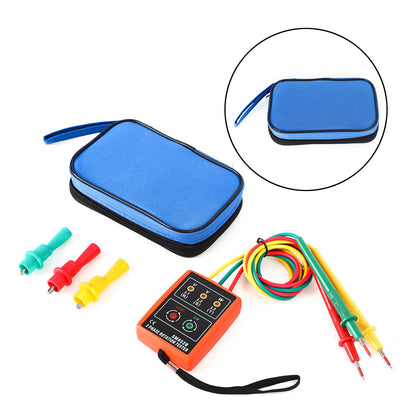 3 Phase Seq#1nce Rotation Tester Indicator Detector Meter LED Buzzer Tool Kit