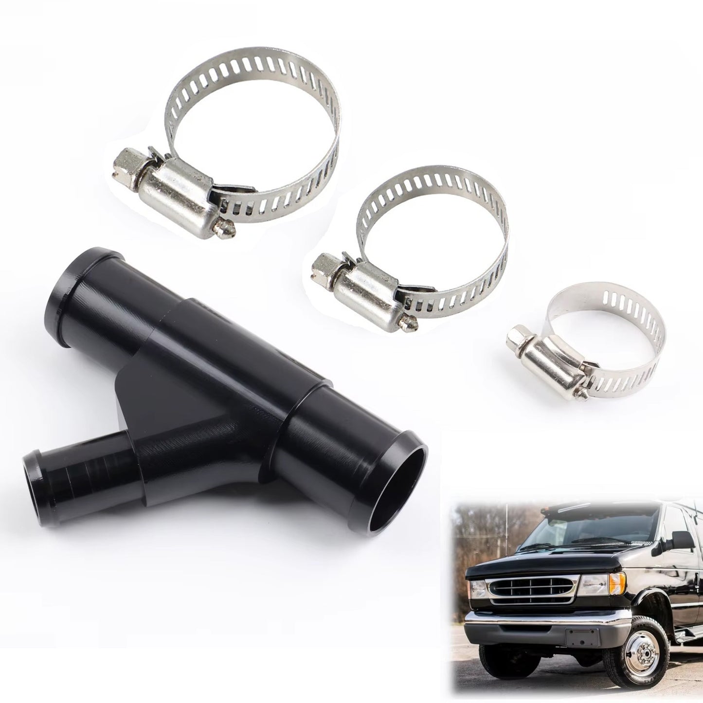 Weldless Radiator Coolant Y-Pipe w/Clamps For Ford F250-F550 Super Duty 6.0L NEW