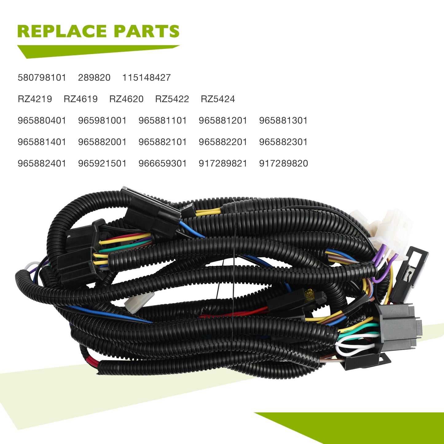580798101 Lawn Tractor Wire Harness Fit for Husqvarna Craftsman Poulan Jonsered