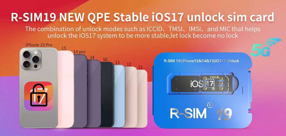R-SIM 19 NEW QPE Stable IOS17 Unlock SIM Card for iPhone 15/14 Pro MAX 13 Pro 12