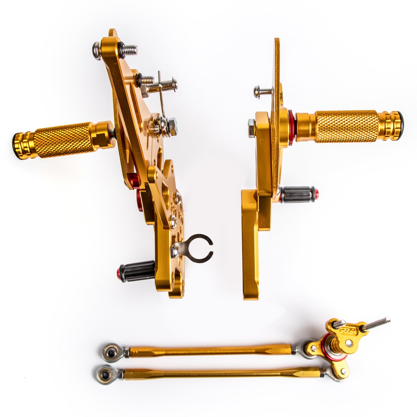 CNC Aluminum Rearsets Footpegs Gold For Honda CBR 600 RR RRA PC40 2009 - 2022