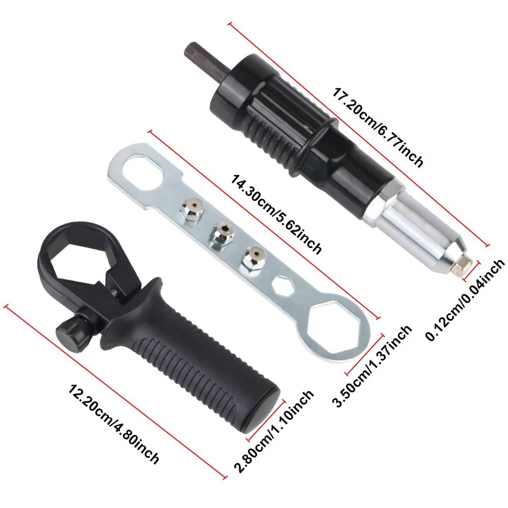 Professional Electric Rivet Nut Gun Adaptor Insert Cordless Power Drill Tool