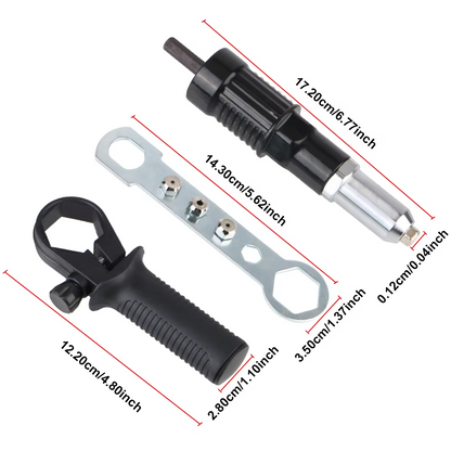 Professional Electric Rivet Nut Gun Adaptor Insert Cordless Power Drill Tool
