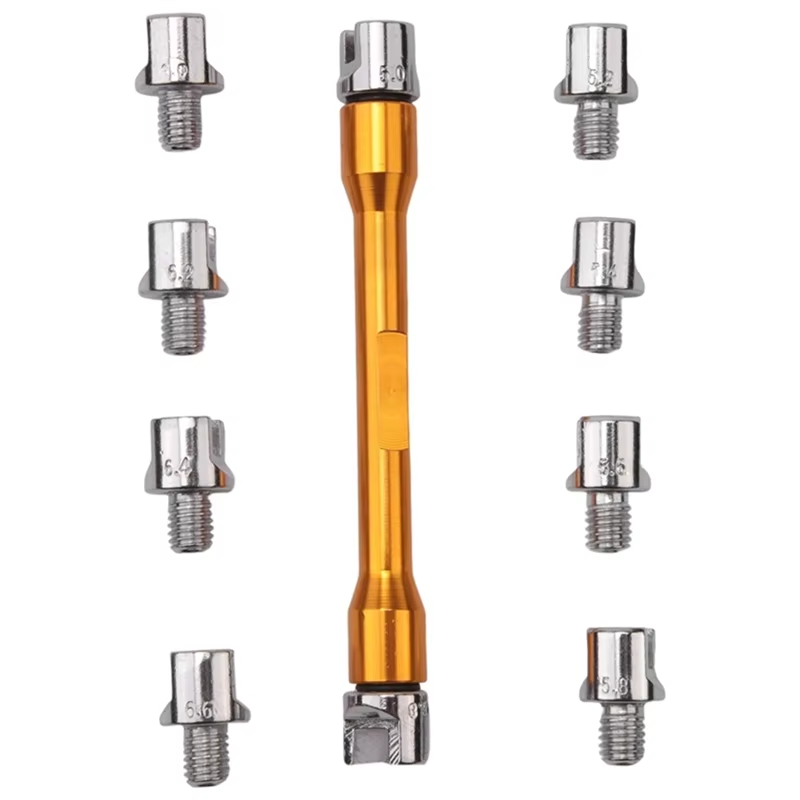 5.0-6.8 Universal Motorcycle Wheel Spoke Wrench CNC Spanner Kit Repair Tool Pack