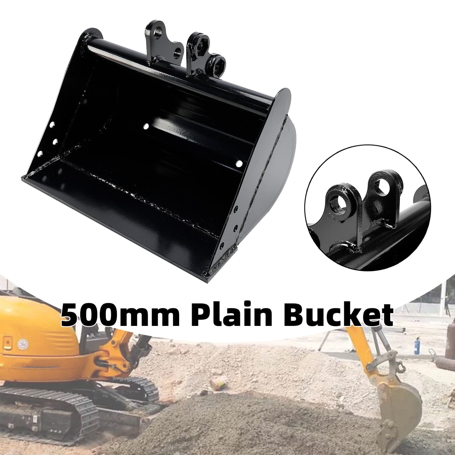 500mm Plain Mud Bucket Grading Attachment Fits For Mini Excavators Excavator