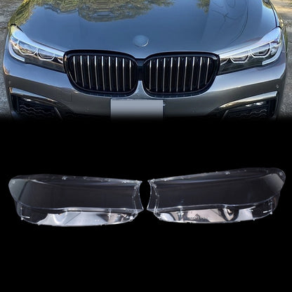 For 2016-2019 BMW 7 Series G11 G12 Headlight Lens Clear Cover Lamp shade A Pair