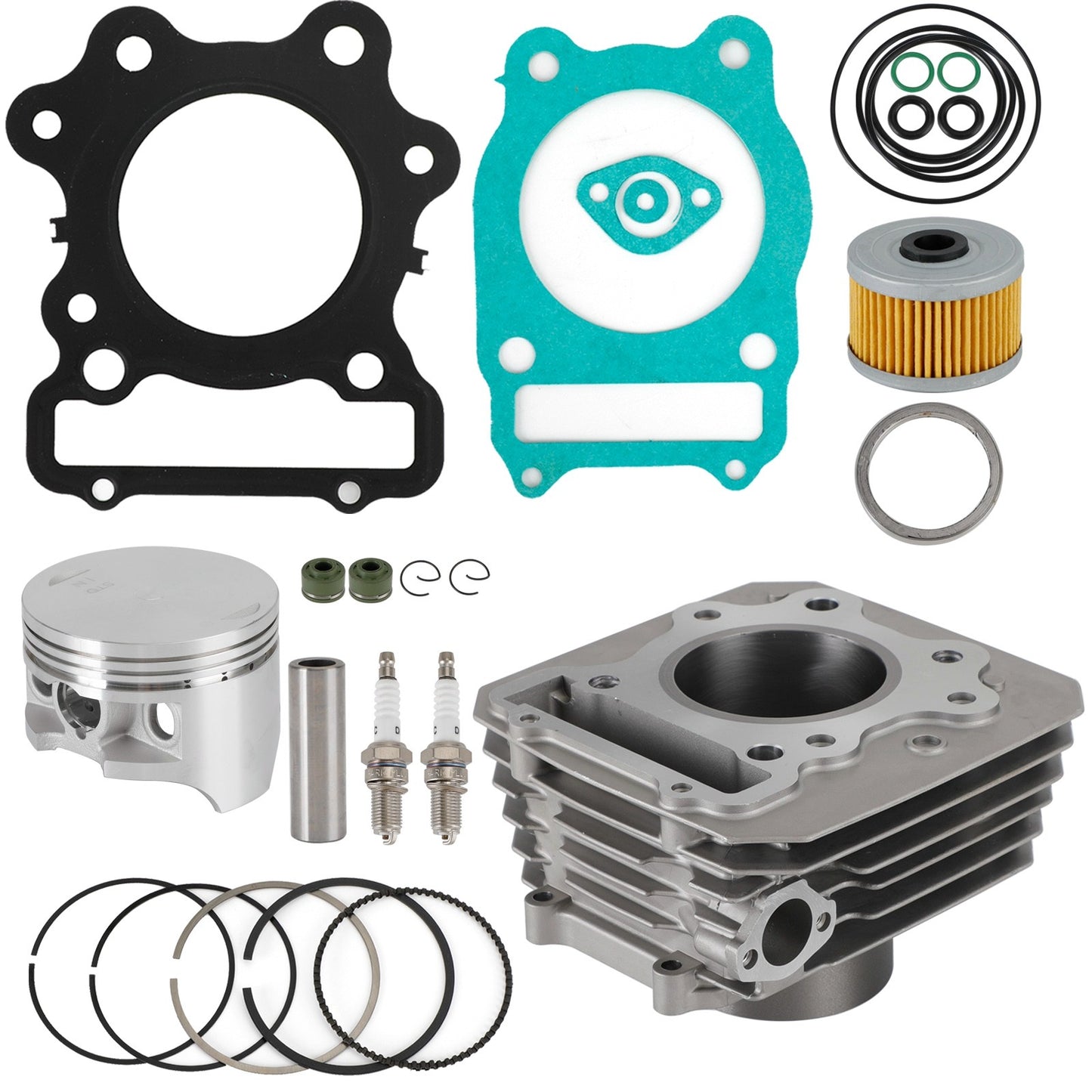 COMPLETE TOP END CYLINDER KIT FOR HONDA ATV TRX 300 FOURTRAX, FW 1988-2000