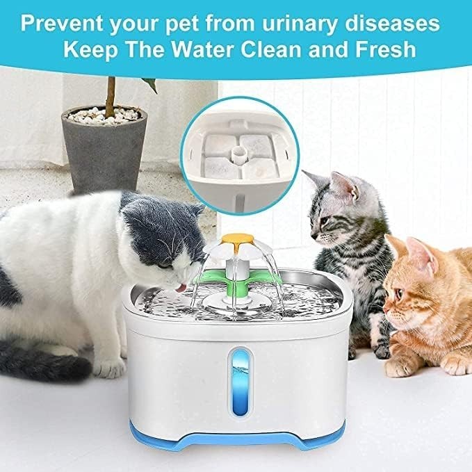 10pcs Pet Cat Water Fountain Filters Replacement for Square 84oz Automatic Fount