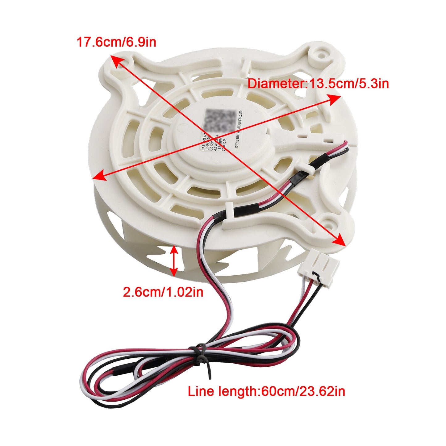 DA31-00342A Refrigerator Motor Fan for Samsung Freezer Evaporator RS27T5200SG
