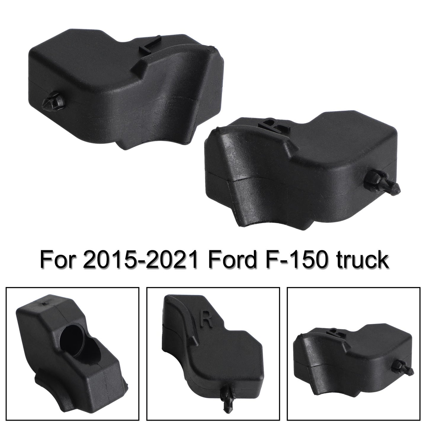 2PCS Left & Right Side Tailgate Rubber Bumper Cushion for Ford F-150 2015-2021*
