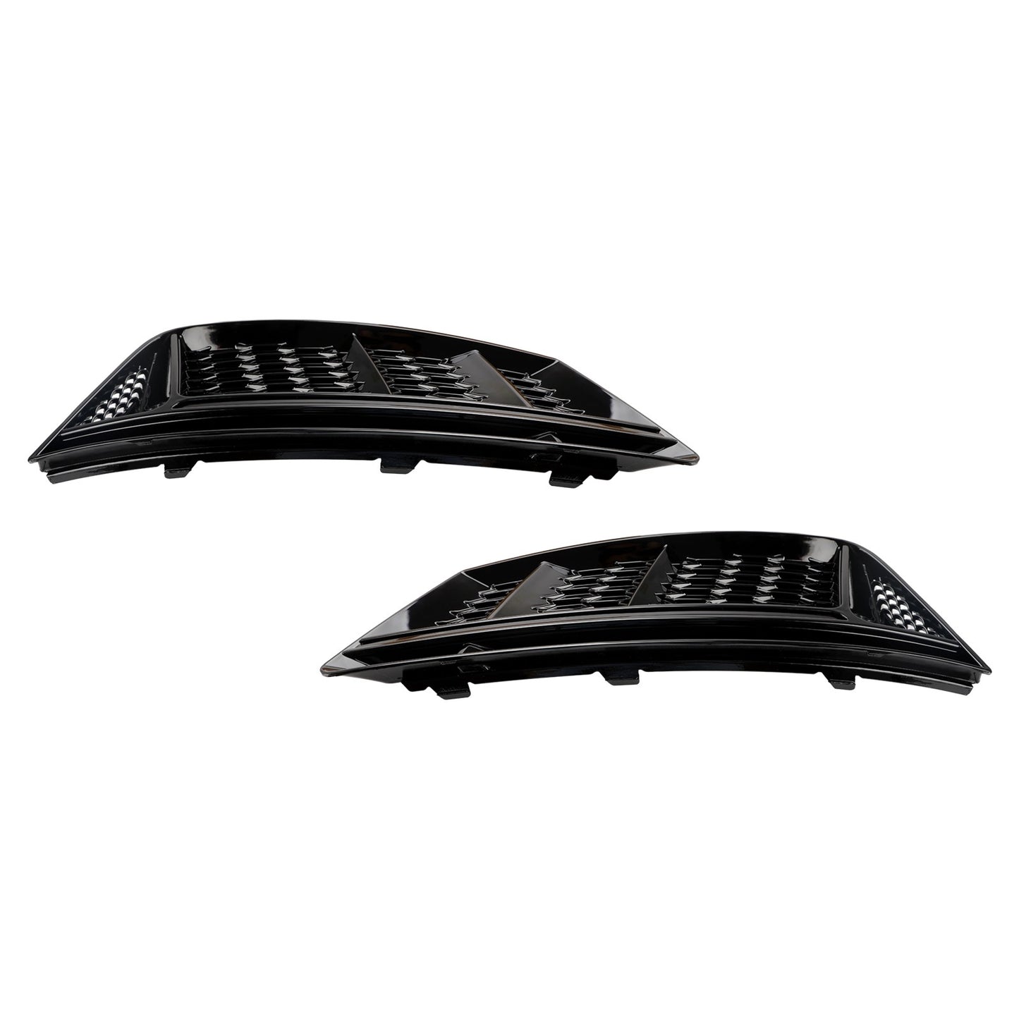 Front Fog Light Grill Lower Bumper Grille Chrome Fits For AUDI A4 B9 2016-2018