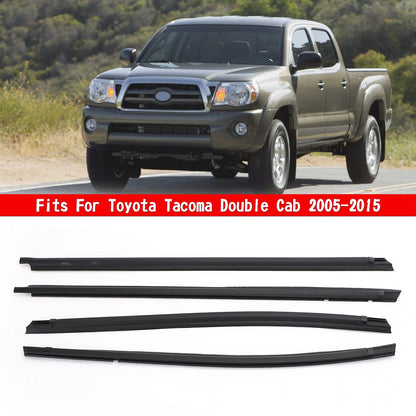 Car Outside Window Weatherstrip Seal Belt Moulding For Tacoma Double Cab 2005-15
