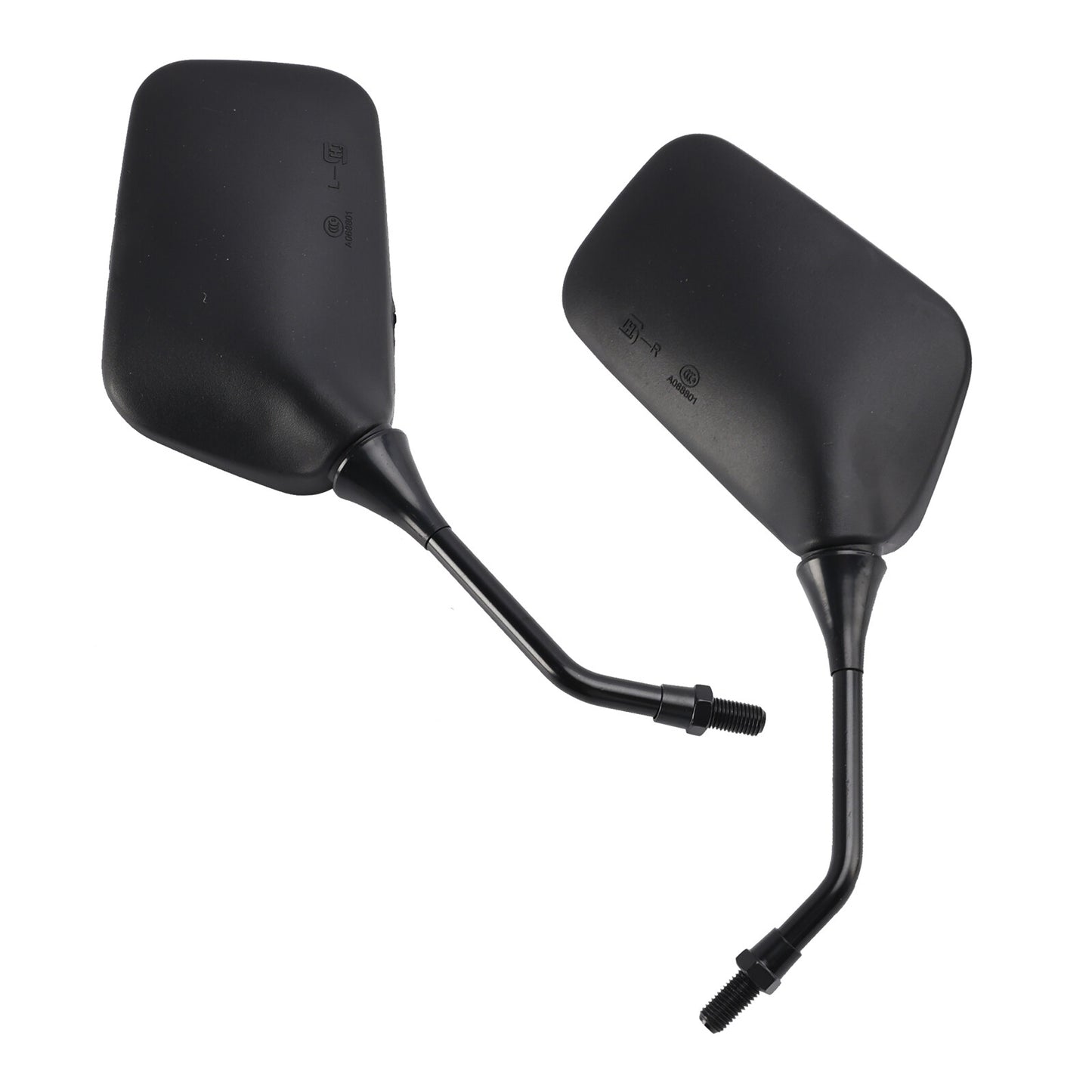 Pair Black Mirrors M10 Rearview Mirrors For Suzuki DR200 DR350 DRZ400 DR650