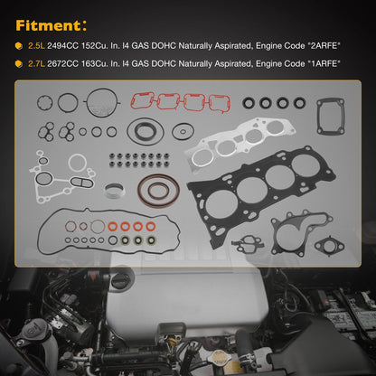 HS26562PT Head Gasket Set Fit 09-19 Toyota Camry Highlander Scion RAV4 2.5L 2.7L