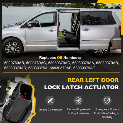 Rear Left Sliding Door Lock Latch Actuator For Dodge Grand Caravan 2008-2020
