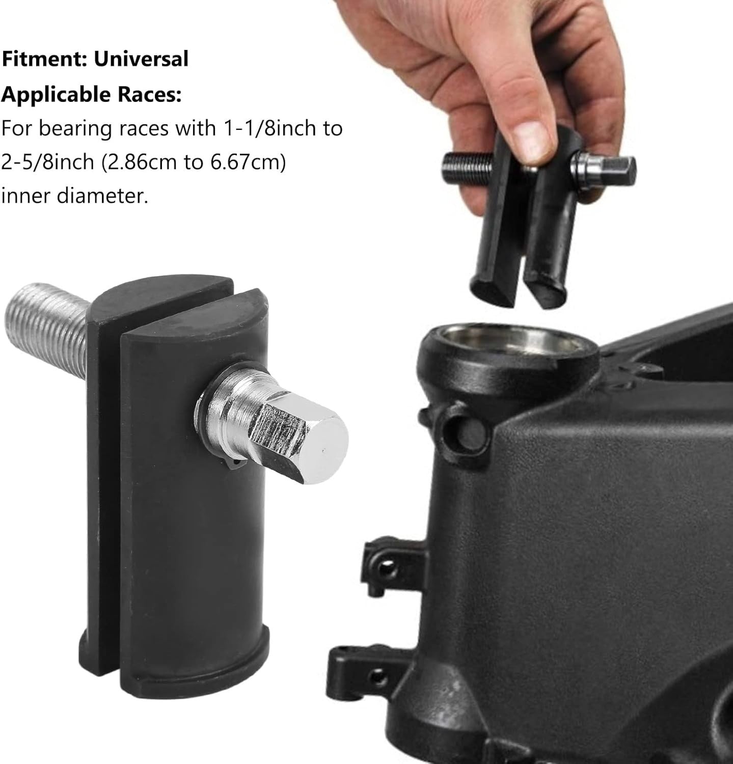 Steering Neck Bearing Race Remover Puller Tool for Harley 1-1/8inch to 2-5/8inch