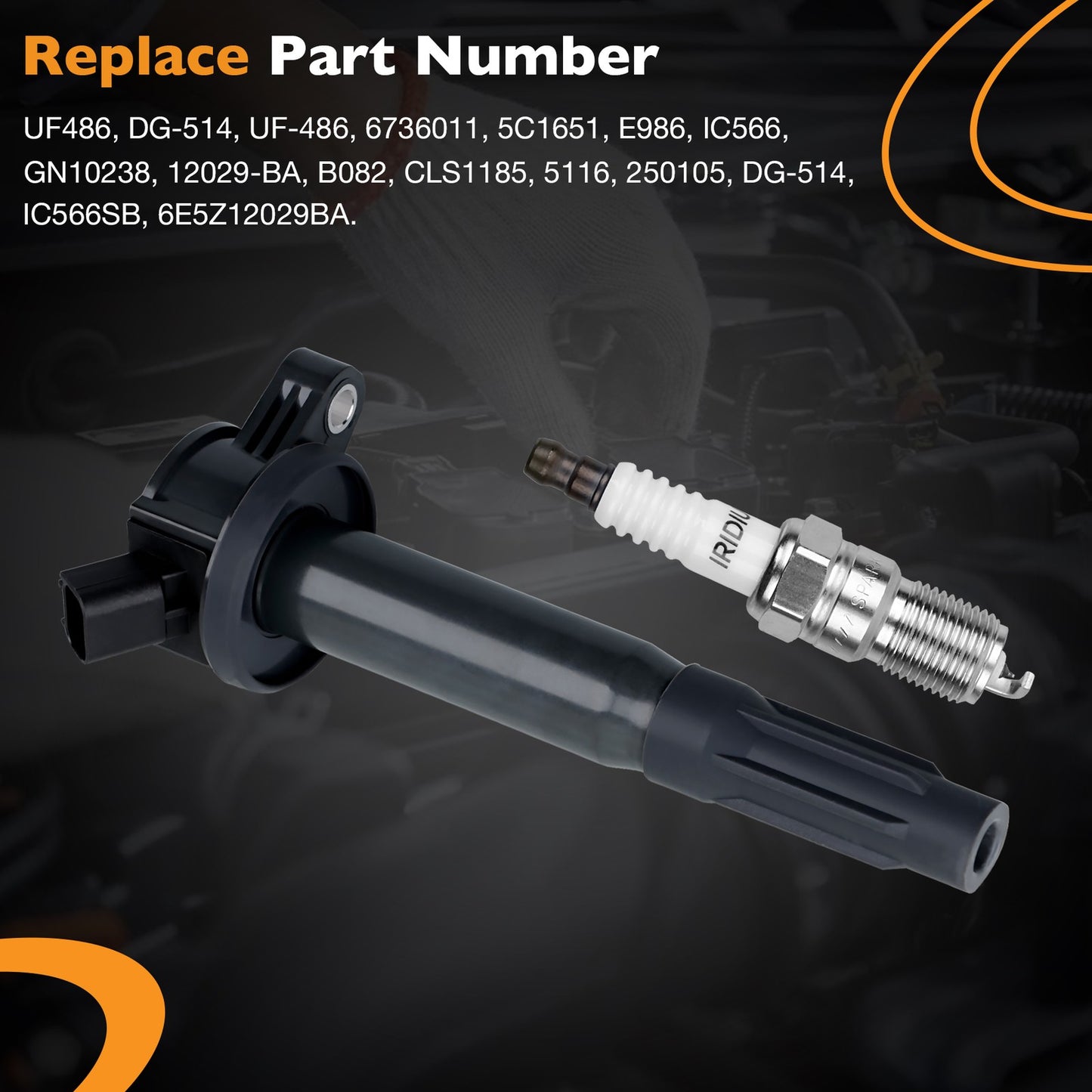 6x UF486 Ignition Coil Pack & Spark Plug Set For Ford Fusion Escape Mercury 3.0L