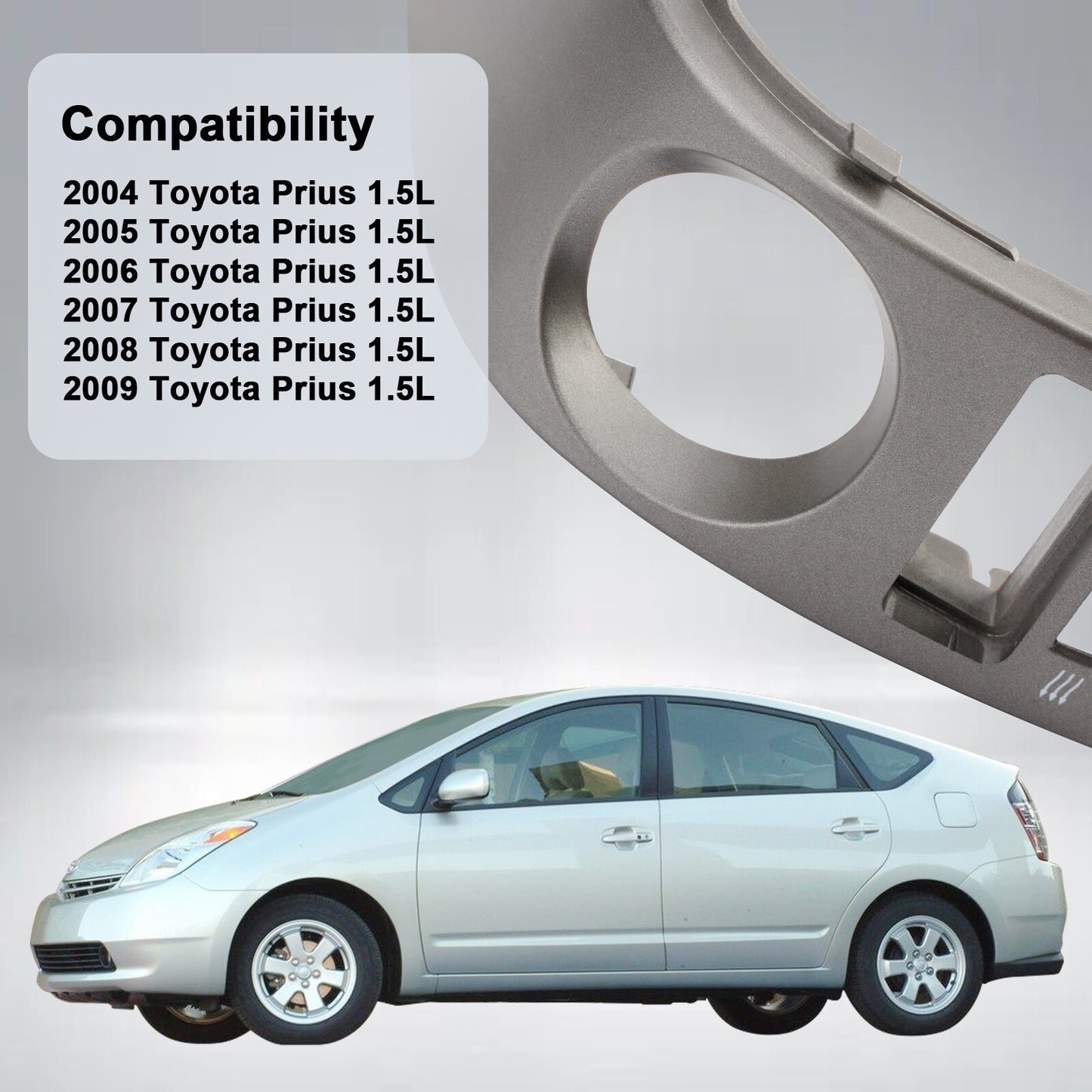 4PCS L + R Center A/C Dash Air Vent Cover Trim Panel for 2004-2009 Toyota Prius