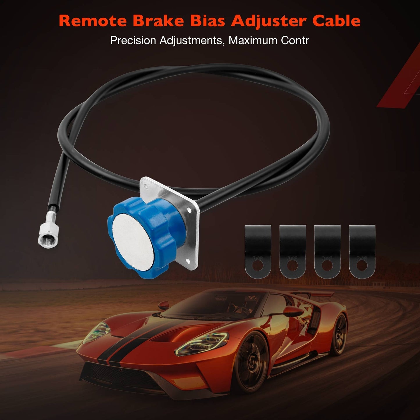 5 Feet Remote Brake Bias Adjuster Knob & Cable For Racing Brake System 340-4990