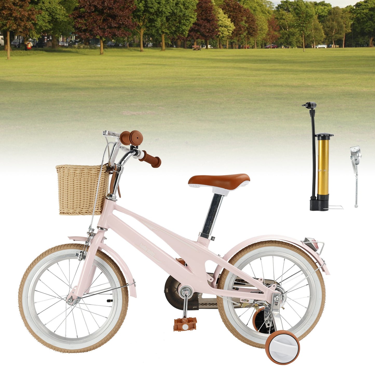 16 inches Kid's Bike Child Bicycle for Ages 7~9 Years Boys and Girls with Basket