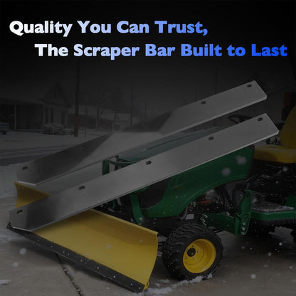 2-Pack 1/2" Poly Cutting Edge Scraper Bar For John Deere 54" Snow Plow M75679