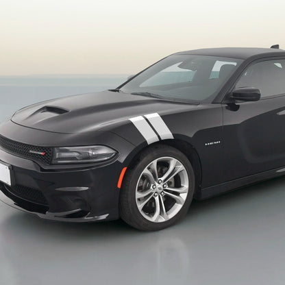 4" Dual Fender Stripe Hash Mark Stripe Decal Graphic Kit For Dodge Charger
