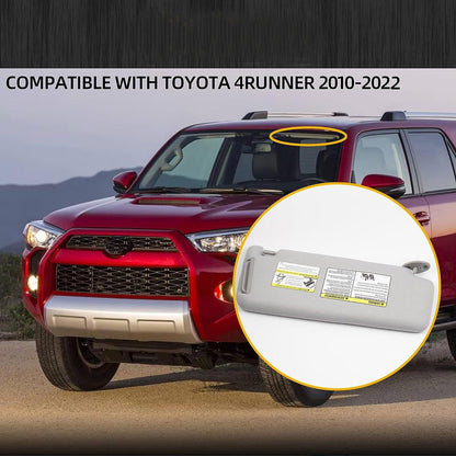 Gray Left Driver Side Sun Visor For 2010-2022 Toyota 4runner 7432035A91B1