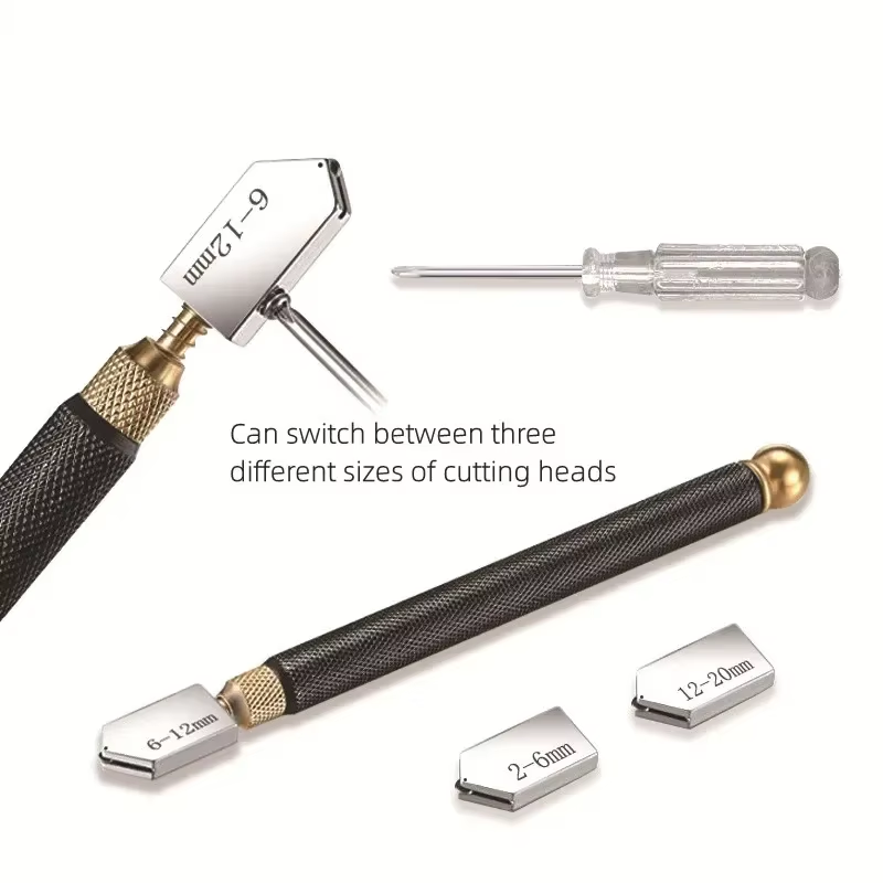 Professional Straight Head Oil Glass Cutter Tile Cutting Tool Kit