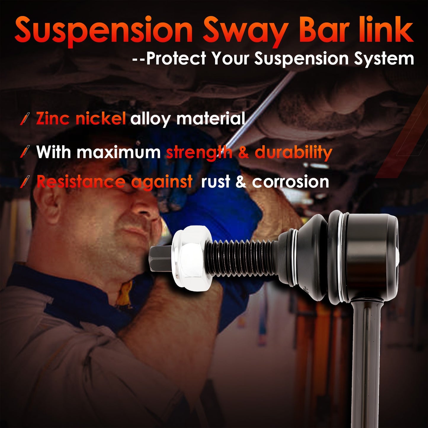 K750996 Front Sway Bar Link Kit Fit 2019-24 Dodge Ram 1500 Stabilizer Links 2Pcs