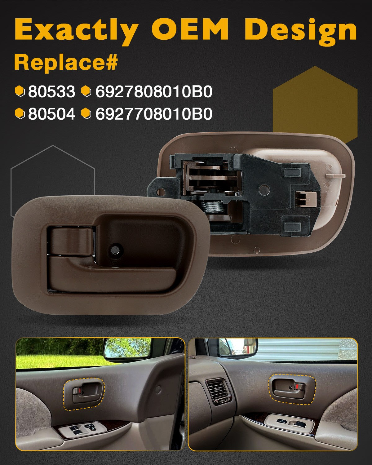 7PCS Exterior Interior Door Handle & Liftgate Handle Set For 98-03 Toyota Sienna