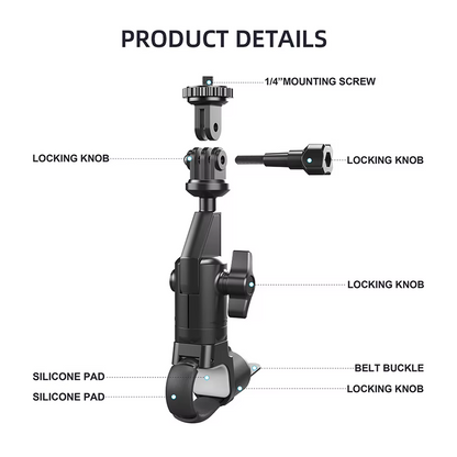 Motorcycle Bike Handlebar Mount for Insta360 X4/X3 GoPro Hero 13 Camera Holder