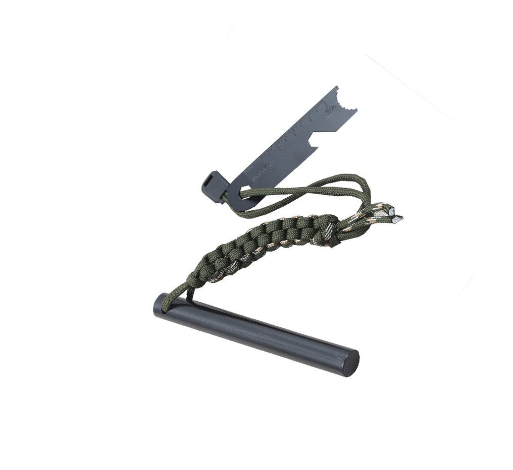 HUGE 5 x 1/2" FERRO ROD Fire Starter Survival Striker Flint + Emergency Paracord