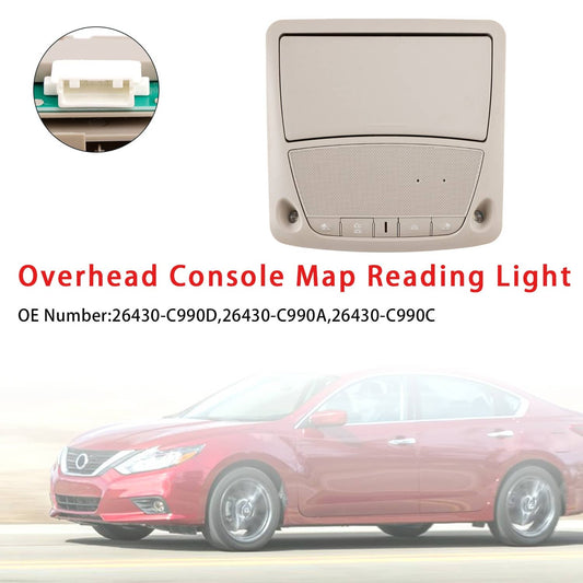 Solid Spare Overhead Console Map Reading Light Gray 26430-C990A For Nissan Altima 2013-2018