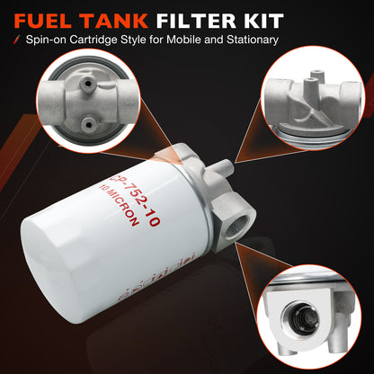 3/4"NPTF Oil Filter w/ 10 Micron Hydraulic For Tractors Log Splitters CP-752-10
