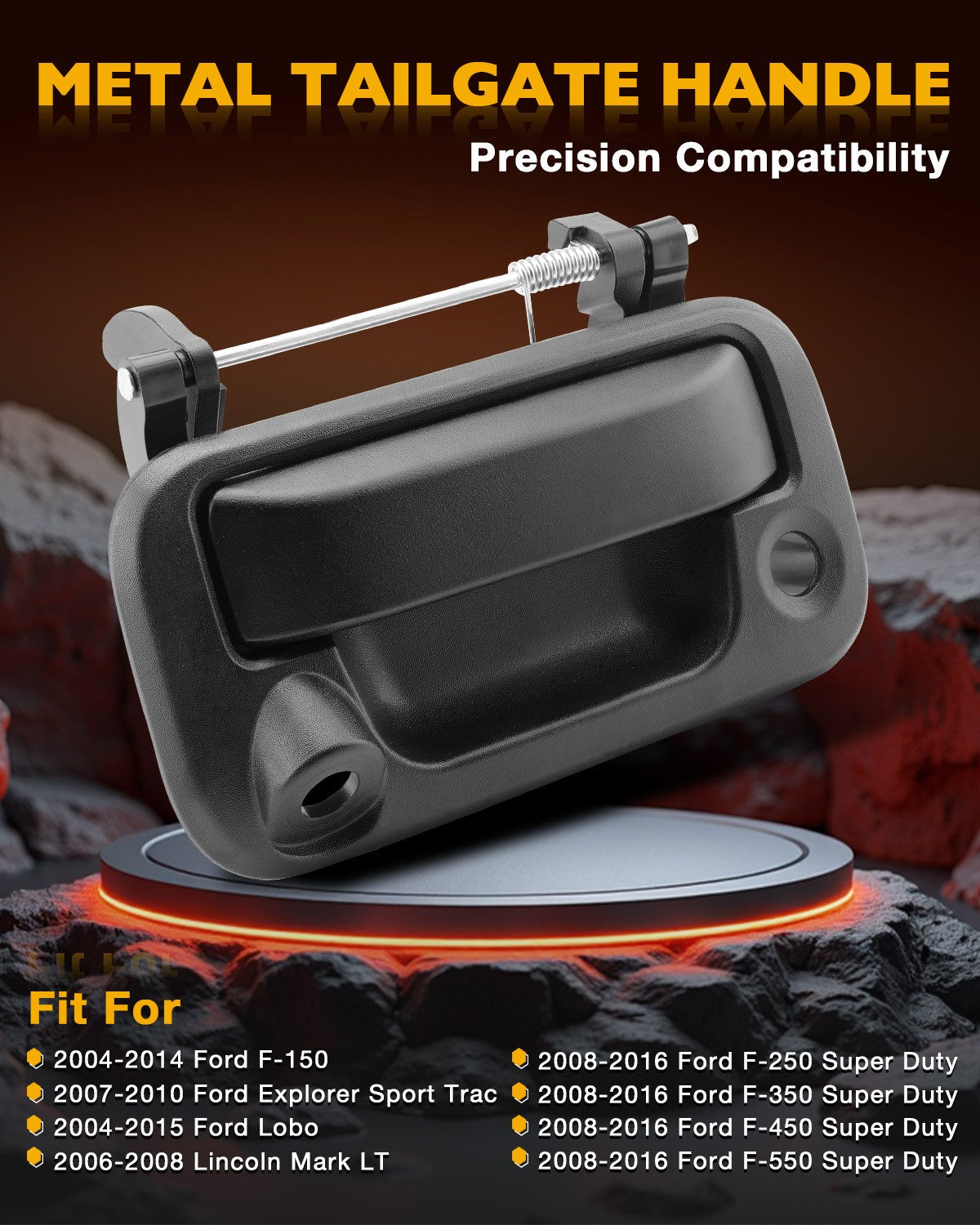 Metal Tailgate Latch Handle w/ Camera Hole For 04-16 Ford F150 F250 F350 Lincoln