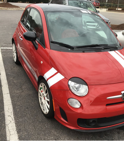 3" Dual Fender Stripe Hash Mark Stripe Decal Graphic Kit For Fiat 500
