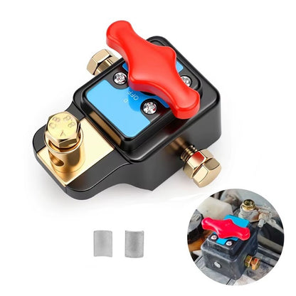 Rotary Car Battery Disconnect Switch 12-24V Brass Cut Off Isolator Quick Install