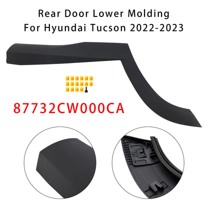 Rear Right Side Door Lower Molding 87732CW000CA For Hyundai Tucson_2022-2023