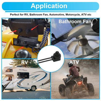 10Pcs 12V-48V Waterproof Push Button On-Off Switch 4.5" Leads For Motorcycle Car
