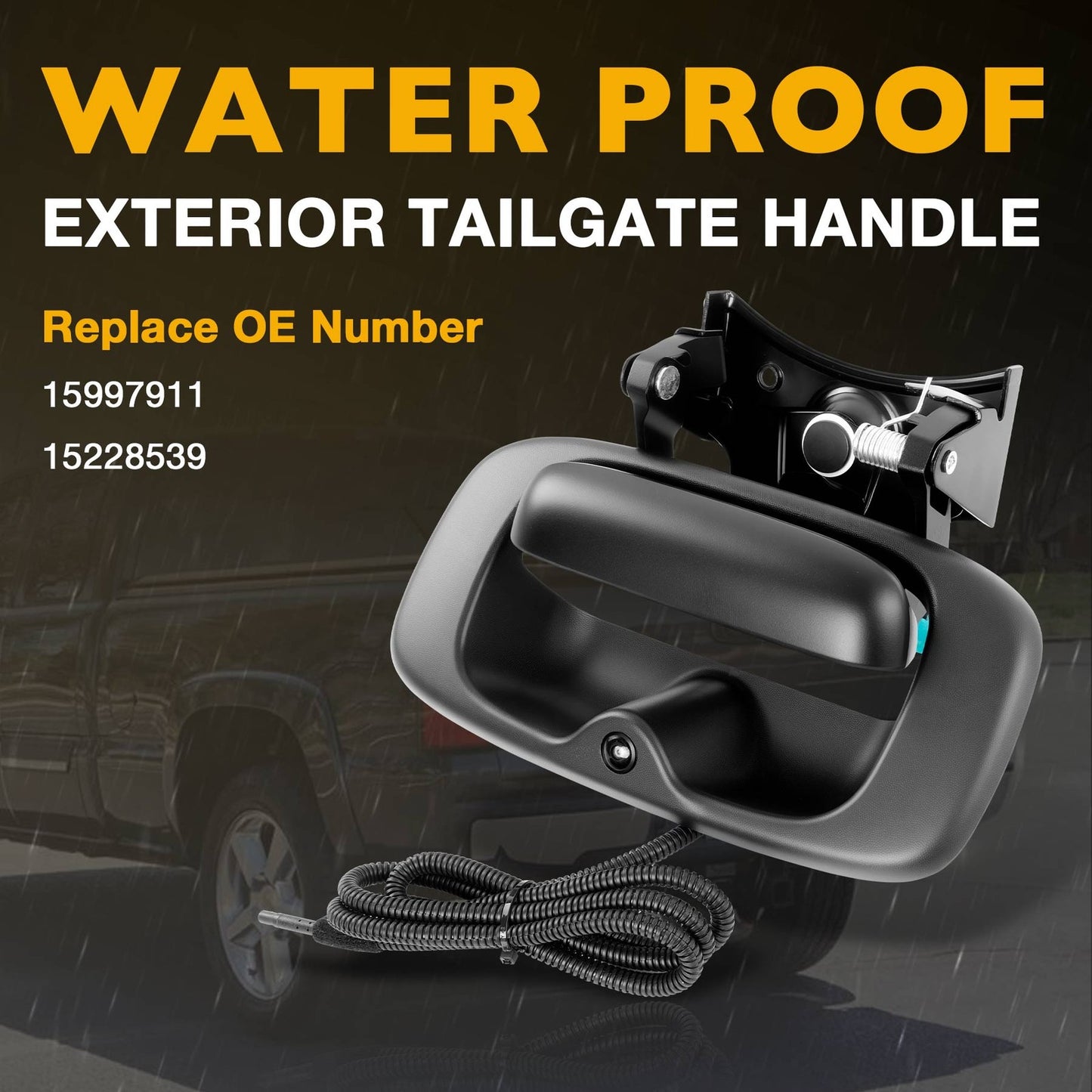 Upgrade Metal Tailgate Handle Backup Camera For 99-07 Chevy Silverado GMC Sierra