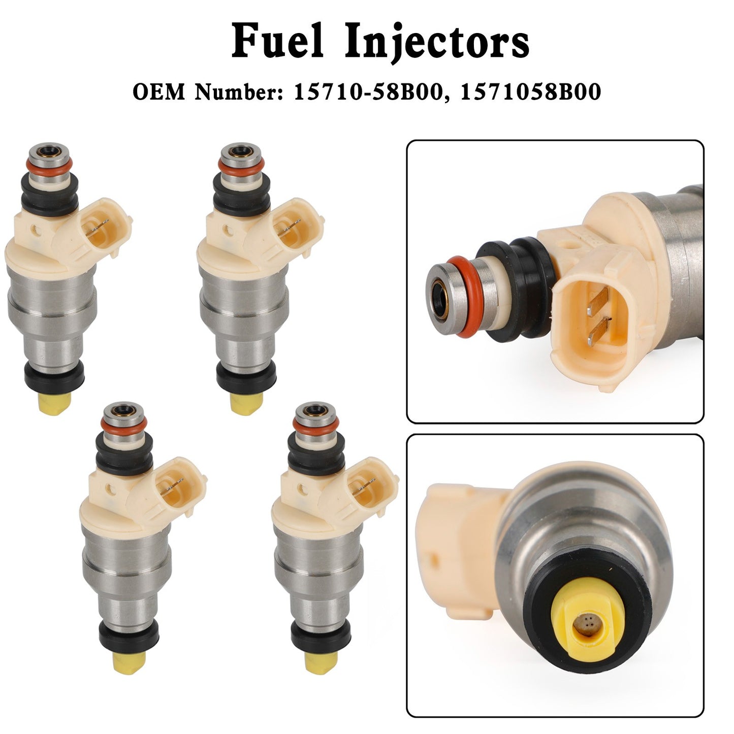4PCS 15710-58B00 Fuel Injectors Fit Suzuki Sidekick Tracker X-90 1.6L INP-470