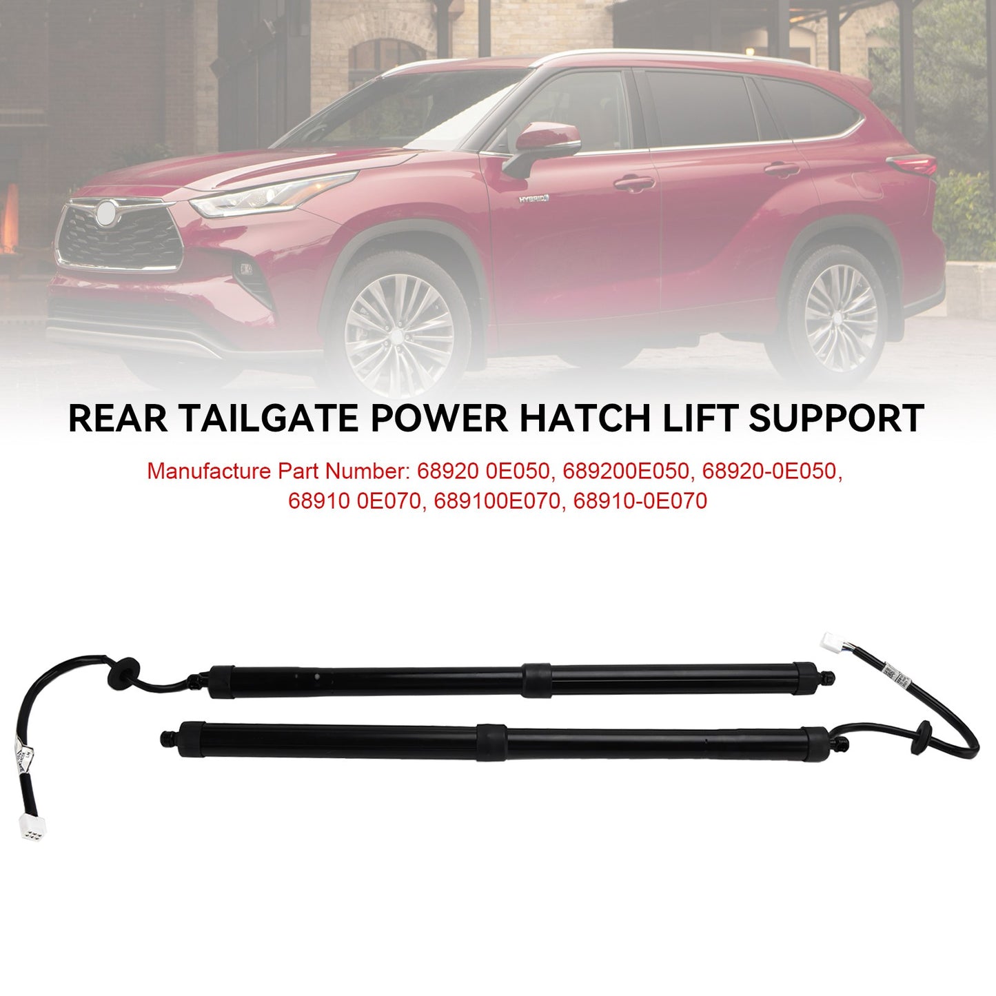 2PCS Electric Tailgate Lift 68910-0E070 Fit Toyota Highlander 2020-2023